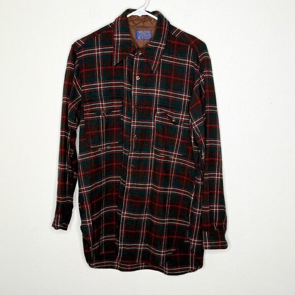 Pendleton Vintage Plaid Wool Button Down Long Sleeve Shirt- Men’s US L /16 - Picture 1 of 9